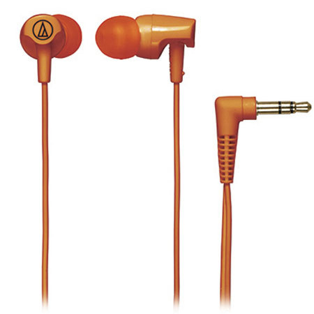 Audio-Technica ATH-CLR100 Clear In-Ear Headphones, Orange