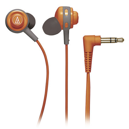 Audio-Technica ATH-COR150 Core Bass In-Ear Headphones, Orange