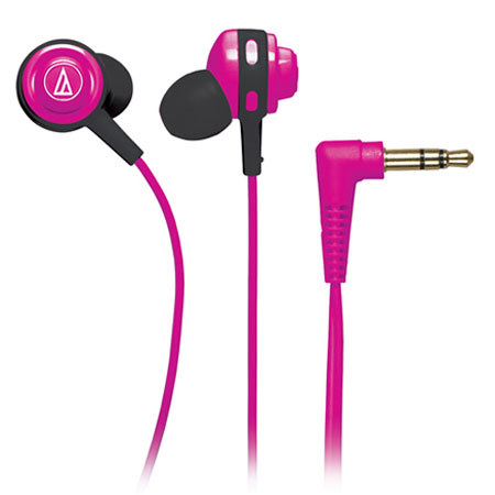 Audio-Technica ATH-COR150 Core Bass In-Ear Headphones, Pink