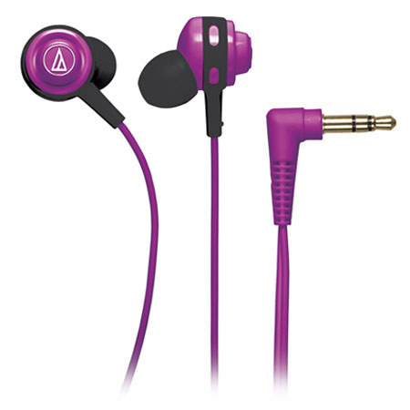 Audio-Technica ATH-COR150 Core Bass In-Ear Headphones, Purple