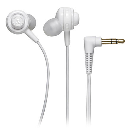 Audio-Technica ATH-COR150 Core Bass In-Ear Headphones, White