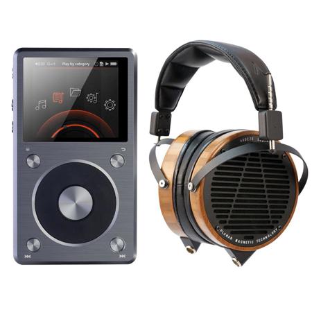 AUDEZE LCD-2 Planar Magnetic Headphones,Bamboo/Lambskin Leather W/FiiO X5 Player