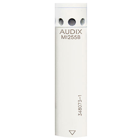Audix M1255B-WS High Output Miniature Supercardioid Condenser Microphone with 25' Cable, 50Hz-19kHz Frequency Response, 150 Ohms, RFI Immunity, White