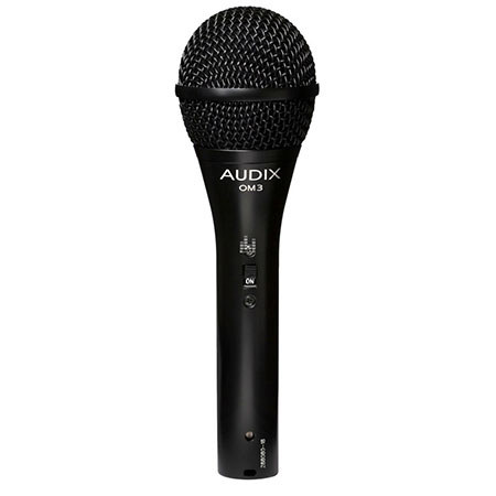 Audix OM3-S Hypercardioid Dynamic Vocal Microphone with On-Off Switch