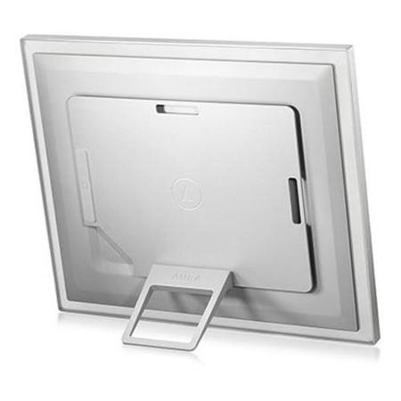 Aura Frames 9.7" High Resolution LED Digital Photo Frame, Quartz/Silver