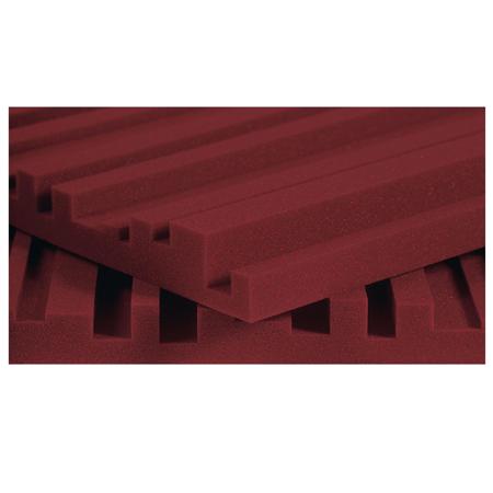 Auralex 2x24x48" Studiofoam Metro Sound Absorption Panels, 12-Piece, Burgundy