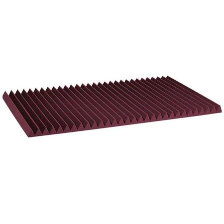 Auralex 2x24x48" Studiofoam Wedge Absorption Panels, 12 Pieces, Burgundy