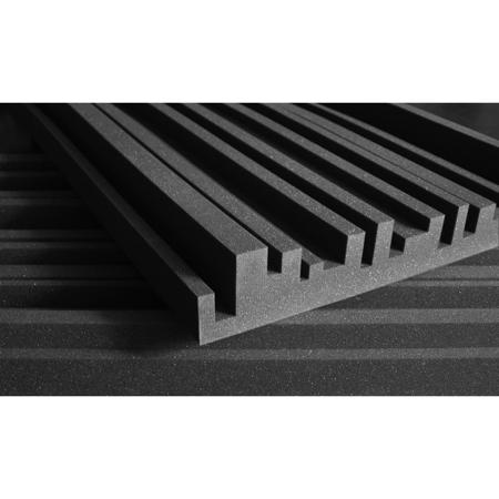 Auralex 4x24x48" Studiofoam Metro Sound Absorption Panels, 6-Piece, Charcoal