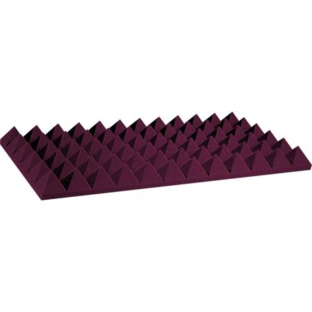Auralex 4x24x24" Studiofoam Pyramid Absorption Panel, 6-Piece, Burgundy