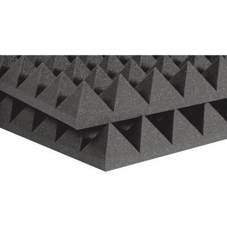 Auralex 4x24x24" Studiofoam Pyramid Absorption Panel, 6-Piece, Charcoal