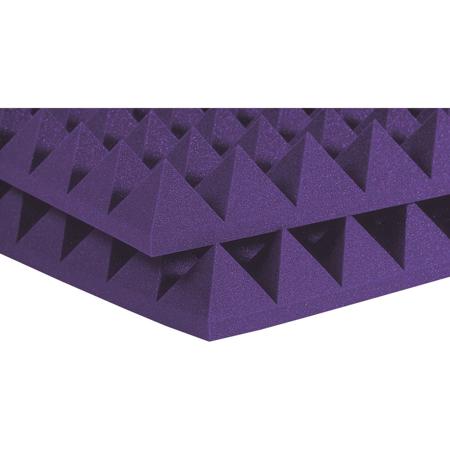 Auralex 4x24x48" Studiofoam Pyramid Absorption Panel, 6-Piece, Purple