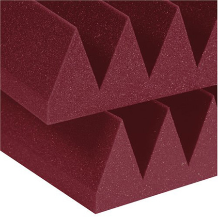 Auralex 4x24x48" Studiofoam Wedge Panels, 6-Piece, Burgundy
