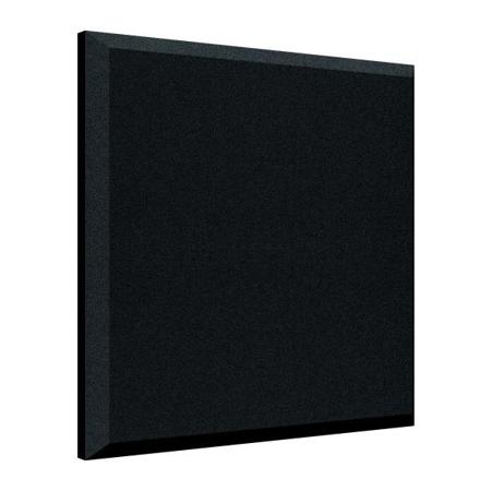 Auralex 2x24x24" Fabric-Wrapped Acoustical Absorption ProPanel with 2 AFN Impaling Clips, Beveled Edge, Ebony