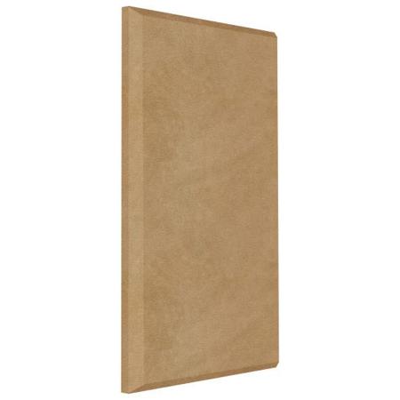 Auralex 2x24x48" Fabric-Wrapped Acoustical Absorption ProPanel with 2 AFN Impaling Clips, Straight Edge, Tan SonoSuede