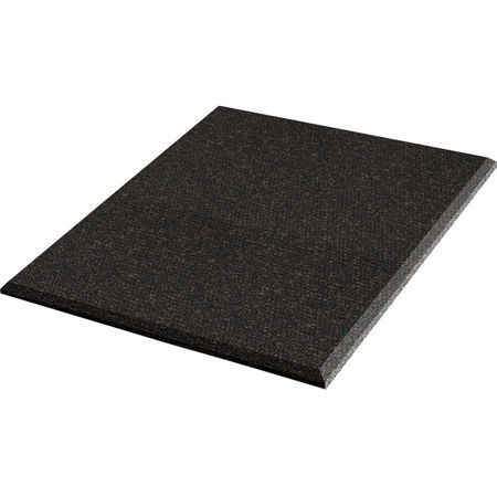 Auralex 2x48x48" Fabric-Wrapped Acoustical Absorption ProPanel with 4 Cloud Anchors, Beveled Edge, Obsidian