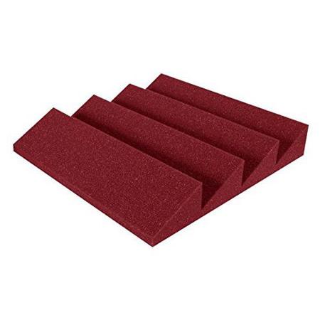 Auralex Designer Series DST-114 Treatments 2x12x12" Four-Ridge Acoustic Foam Panel, 24 Pieces, Burgundy