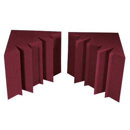 Auralex 24x24x24" MegaLENRD Studiofoam Bass Traps, 2 Pack, Burgundy