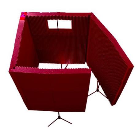 Auralex MAX-Wall 1141VB Portable Recording Vocal Booth Kit (Burgundy), Includes 11x (20x48x4.25") MAX-Wall Panels, 1x MAX-Wall Window Panel Kit, 4x MAX-Stands, 4x MAX-Wall Clamps and 12x Corner Couplers