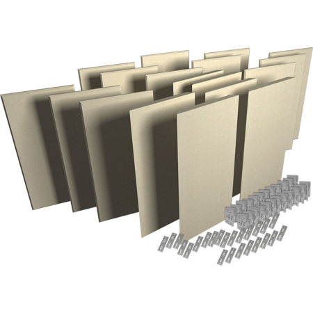 Auralex ProPanel ProKit-2, 6 Mitered 2"x2'x4', 12 Beveled 2"x2'x4', Sandstone