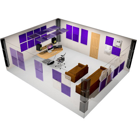 Auralex Pro Plus Roominator Kit, 36 Studiofoam Panels 2x24x24" (Purple)