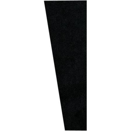 Auralex 1x16x48" SonoSuede Trapezoid Left Angle Panel with 2 AFN Impaling Clips, Straight Edge, Black