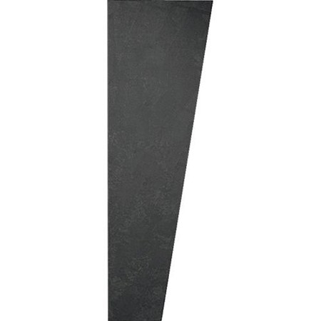 Auralex 1x16x48" SonoSuede Trapezoid Right Angle Panel with 2 AFN Impaling Clips, Straight Edge, Black