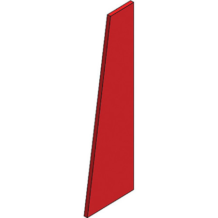 Auralex 1x16x48" SonoSuede Trapezoid Right Angle Panel, 2 AFN Clips, Red