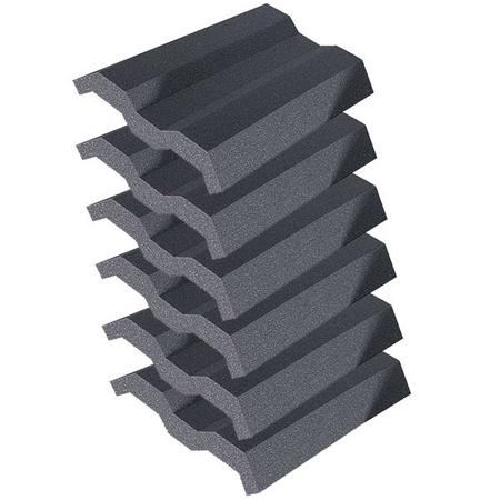 Auralex 16x24x2" VersaTile Broadband Absorption Panels, 6 Pieces, Charcoal