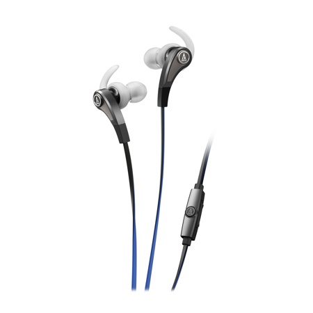 Audio-Technica ATH-CKX9iS SonicFuel In-Ear Headphones with In-Line Mic, Silver
