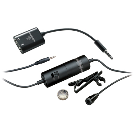 Audio-Technica ATR3350iS Omnidirectional Condenser Lavalier Microphone