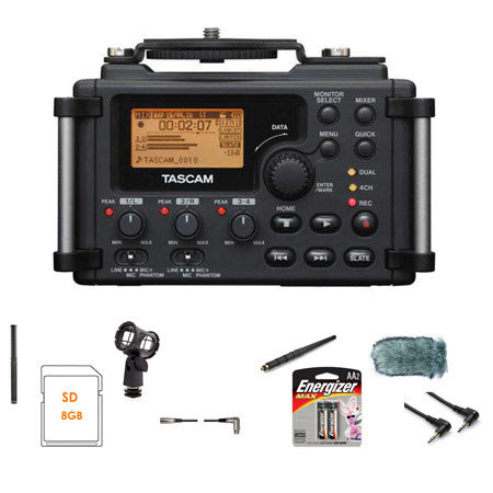 Tascam DR-60D 4-CH PCM Recorder, Bundele w/Accesso