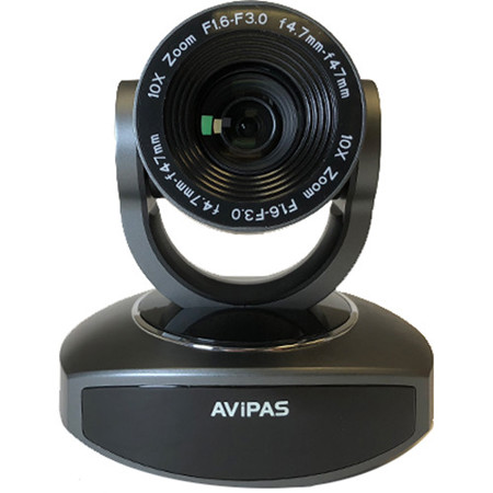 AViPAS AV-1280 2.07MP Full HD 3G-SDI PTZ Camera with PoE and IP Live Streaming, 10x Optical Zoom, Dark Gray