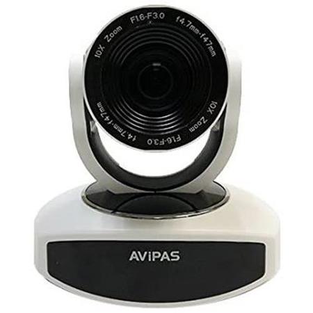 AViPAS AV-1280 2.07MP Full HD 3G-SDI PTZ Camera with PoE and IP Live Streaming, 10x Optical Zoom, White
