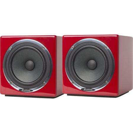Avantone Pro MixCube Active 60W Powered Full-Range Mini Reference Monitor, Red, Pair