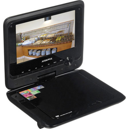 Audiovox 7" Swivel Portable DVD Player, Black