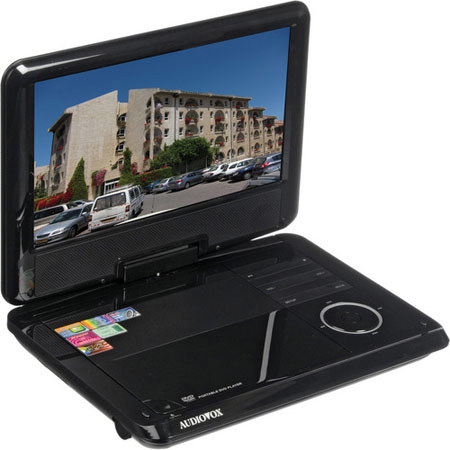 Audiovox DS9341 DVD Player, 9in Swivel, Battery