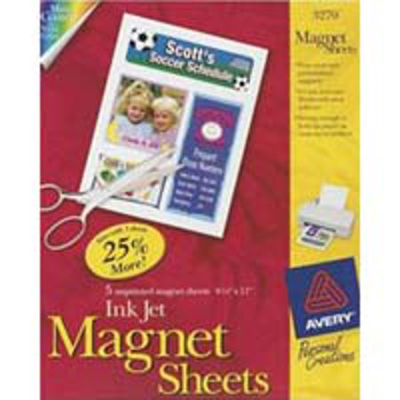 Avery Dennison 8.5x11" Printable Magnet Sheet for Inkjet Printer, White ...