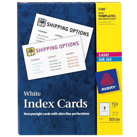 Avery Dennison Laser and Inkjet Index Cards