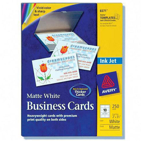 Avery Dennison Perforated Inkjet White Business Cards