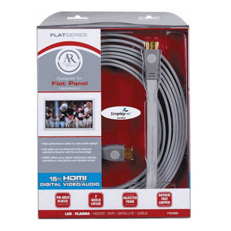 Audiovox FS088 15ft Flat Digital HDMI to HDMI Cable