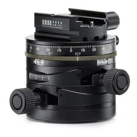 Arca Swiss Core 75 Leveler Geared Tripod Head w/clicPan & Classic Quick Release