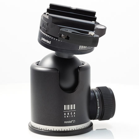 Arca Swiss Monoball Z1+ DP Tripod Head, Quick Set FlipLock