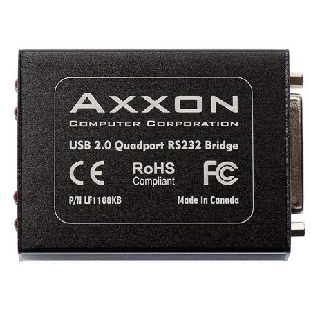 Axxon 1 Port USB to 4 Ports RS232 Serial Adapter with 36" Quadplex Cable (HD44M to 4x DB9M)