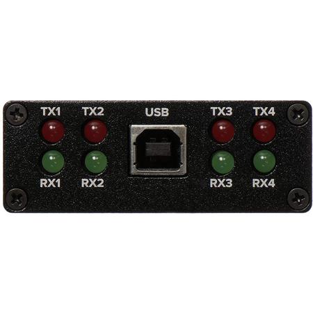 Axxon 1 Port USB to 4 Port RS232 Adapter w/ 36" Quadplex Cable,HD44M to 4x DB25M