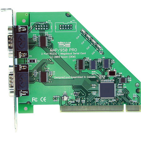 Axxon 2 Port RS232 1 Megabaud PCI Controller Card