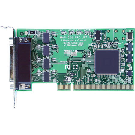 Axxon 4 Port RS232 1 Megabaud PCI Controller Card