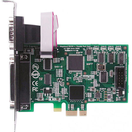 Axxon 2 Port RS232 + 1 Parallel PCI Express Card