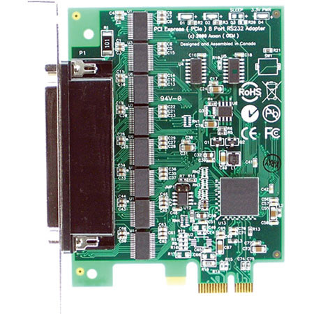 Axxon 8 Port RS232 PCI Express Controller Card