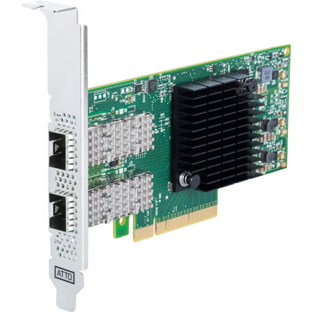 ATTO Technology FastFrame N322 SFP28 Dual Port 25GbE PCIe 3.0 Network Adapter