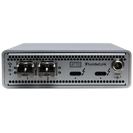 ATTO Technology FC 3162 2-Port 40Gb/s Thunderbolt3 to 2Port 16Gb/s Fiber Adapter
